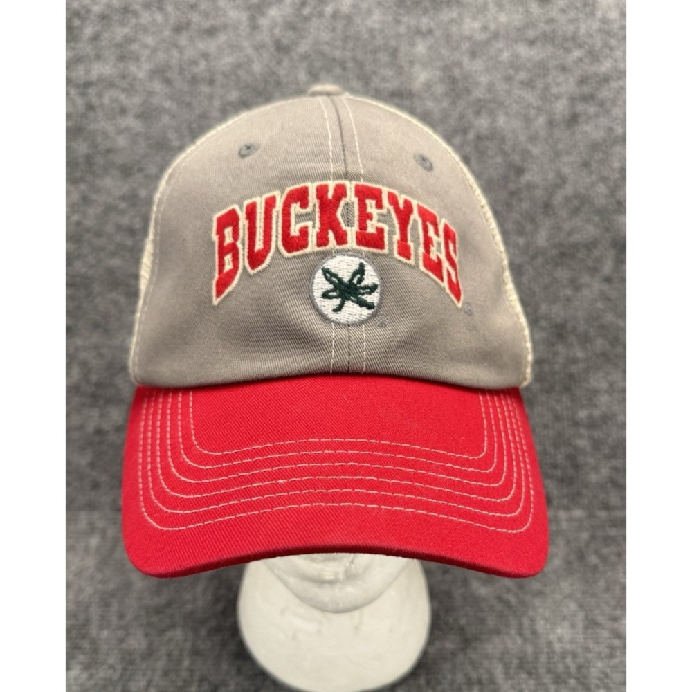 Ohio State Buckeyes Hat Cap Snap Back Adult One Size Gray/Scarlet NCAA FAN1